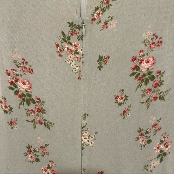 Reformation Baden Sage Green Dress with Floral Print - Picture 10 of 10